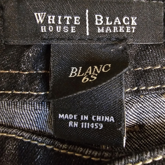 WHBM Blanc Black Classic Jeans Office Casual Fall Classy Cowgirl Western Chic - Picture 6 of 9